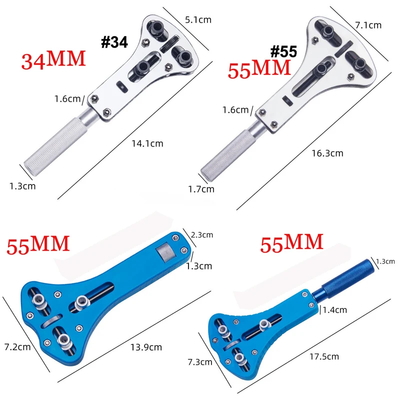 A/B/C/D/E jam tangan gaya alat pembuka kotak jam tangan dapat disesuaikan 3 cakar sekrup jam tangan penutup belakang pelepas kunci pas buka alat reparasi pembuat jam