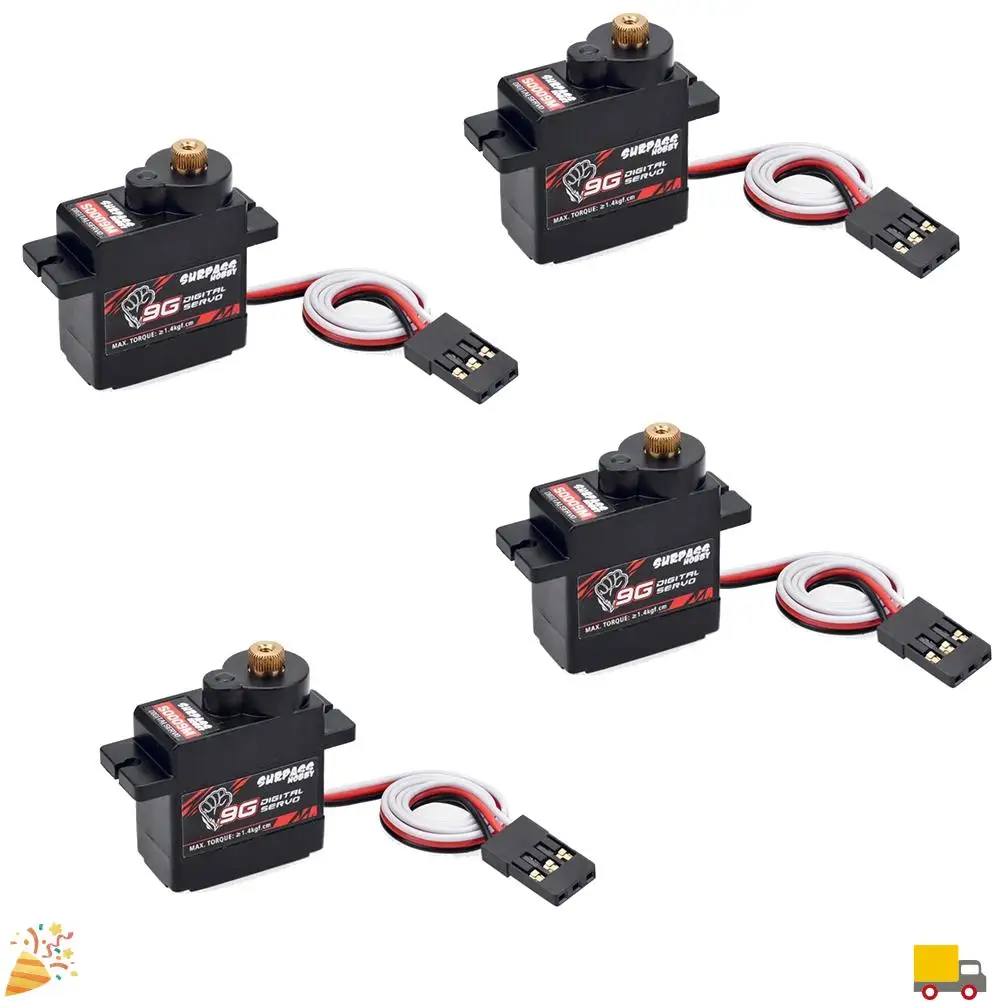 SURPASS HOBBY 4PCS S0009M 9G Servos digitali Metal Gear Servo 1.4KG Sterzo per RC Auto Parti Aereo Barca Nave Aereo