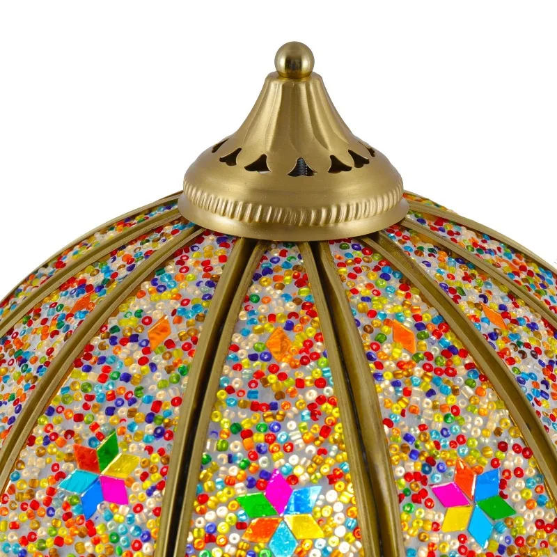 Turkish all-copper desk lamp premium desk lamp bedroom bedside ambient light new American natural mosaic desk lamp