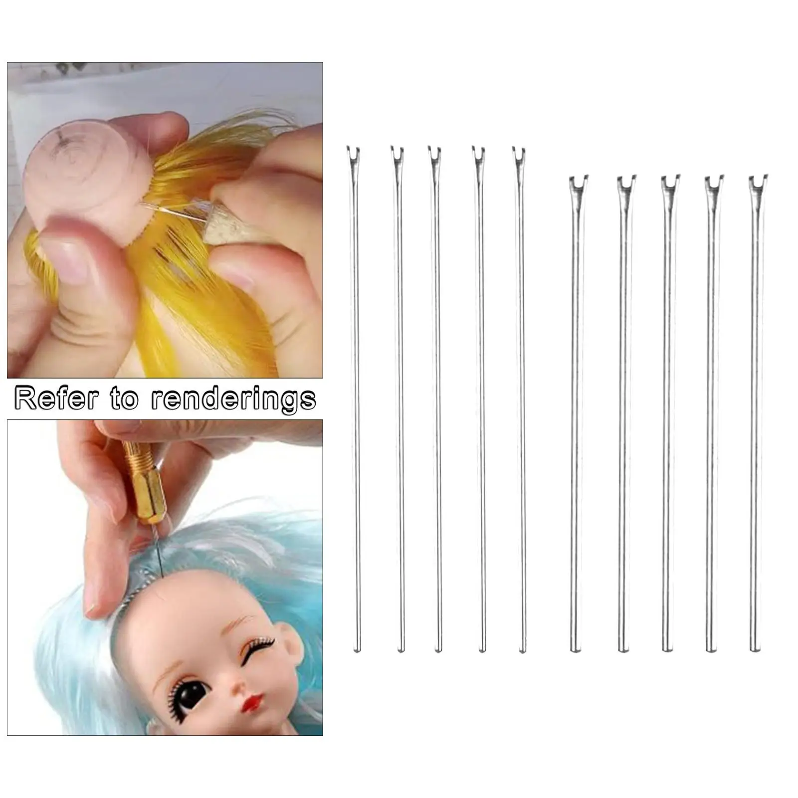 Doll Hair Rerooting Tool Doll Hair Needles for Wig Making Supplies Accessories