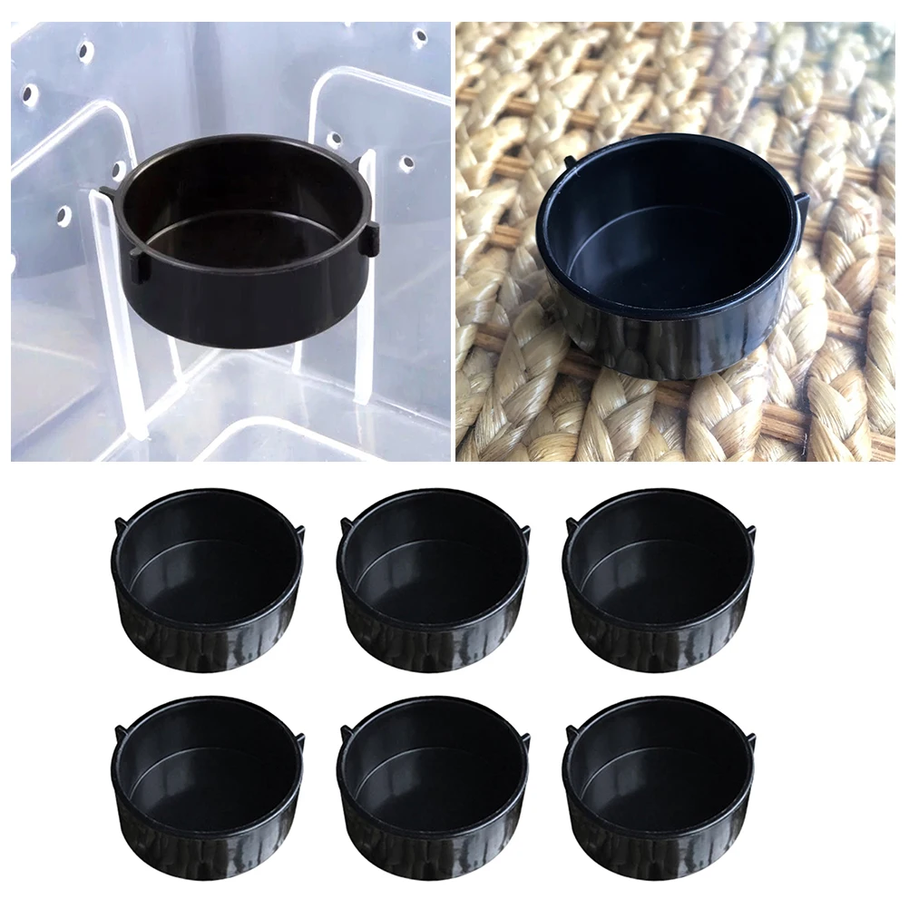 

10 Pcs Reptile Feeder Durable Plastic Gecko Random Color Feeding Bowl Food Dish Small Animals Supplies Easy Cleaning Hanging