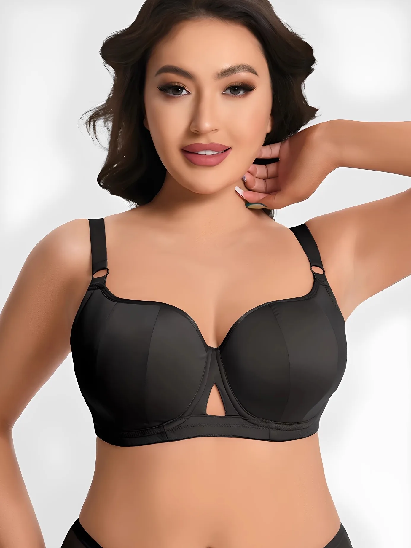 快適で滑らかな薄型モールドカップ女性用ブラジャー目に見えない下着大きな胸が小さく見えるソフトサポートオールシーズン使用可能