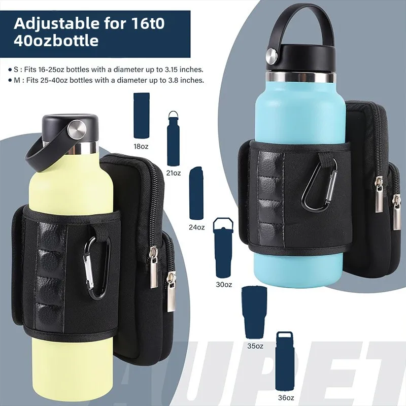 Magnetic Water Bottle Bag Strong Magnet Sports Water Cup Holder for Gym,Outdoor Activities, Ideal for Hiking, Running & Fitness