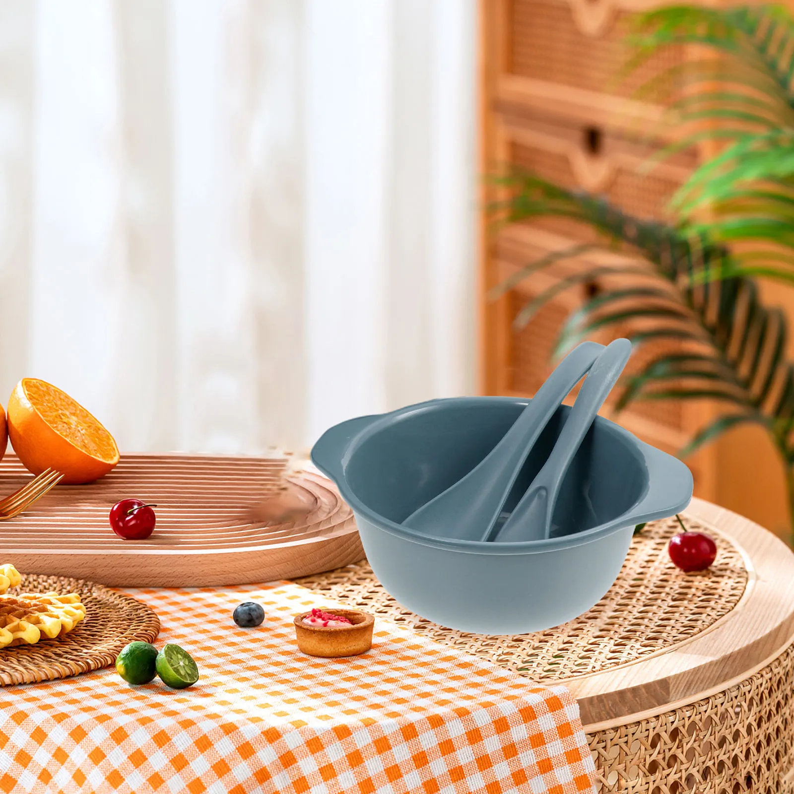 

1 set Kids Dinosaur Tableware 1 Set Lake Blue Bowl Plate Spoon Fork Toddler Divided Plates Children Utensils Baby Feeding Bowls