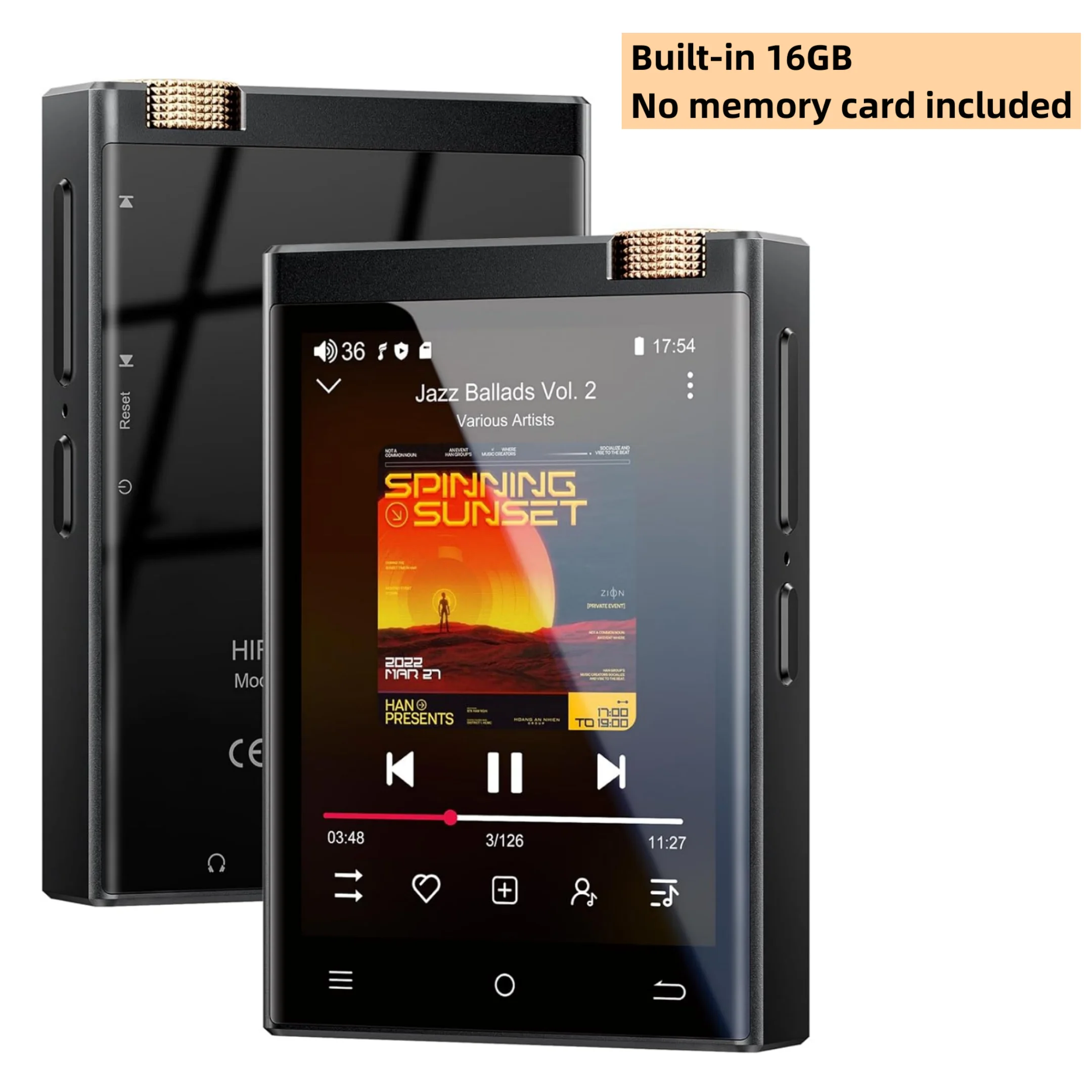 BluetoothとWiFi搭載のHi-Fi MP3プレーヤー、OilskyロスレスDSD高
