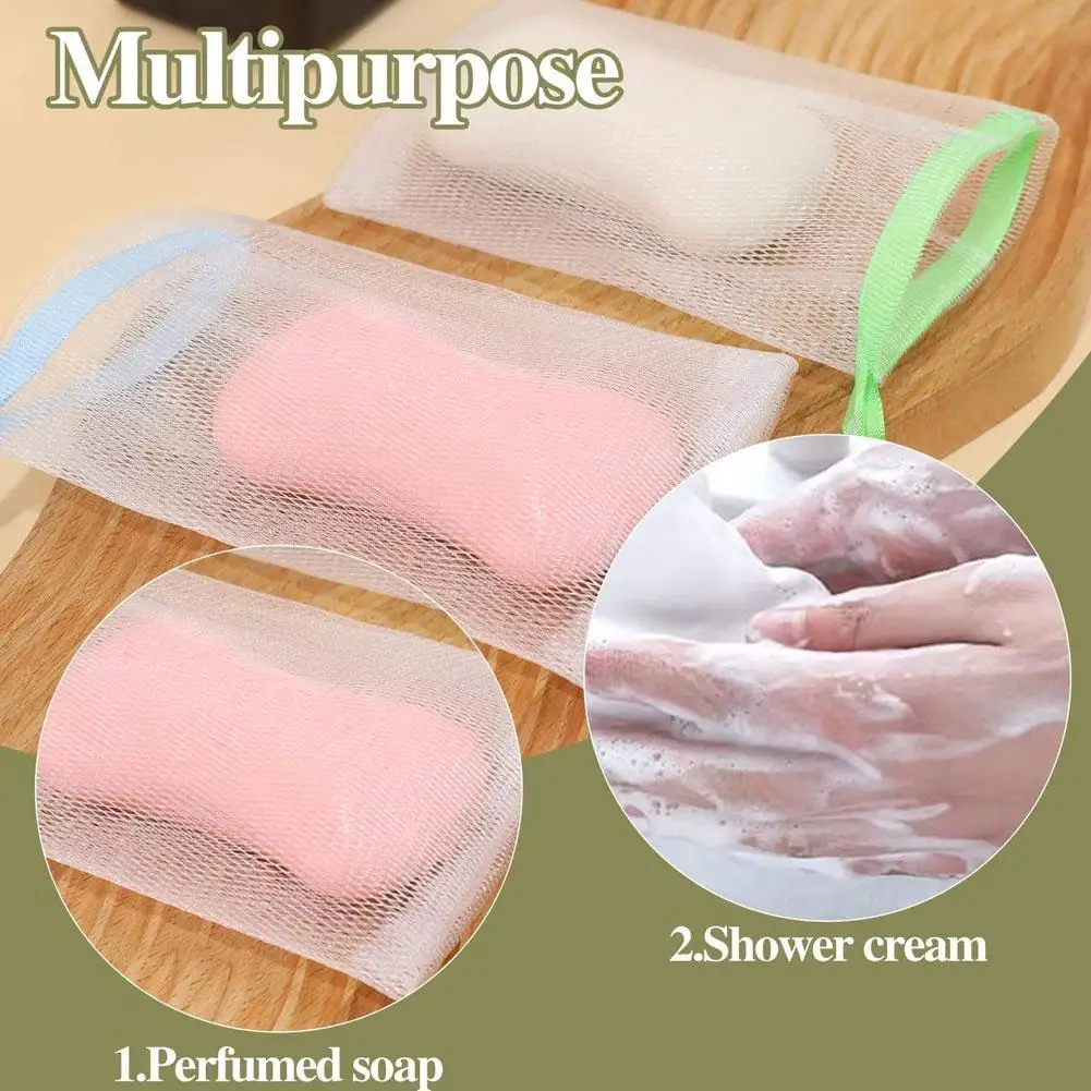 

Mesh Foaming Nets Cleaning Milk Facial Cleanser Soap Foam Net Drawstring Bags for Bath Washing Tools Bathroom Supplies