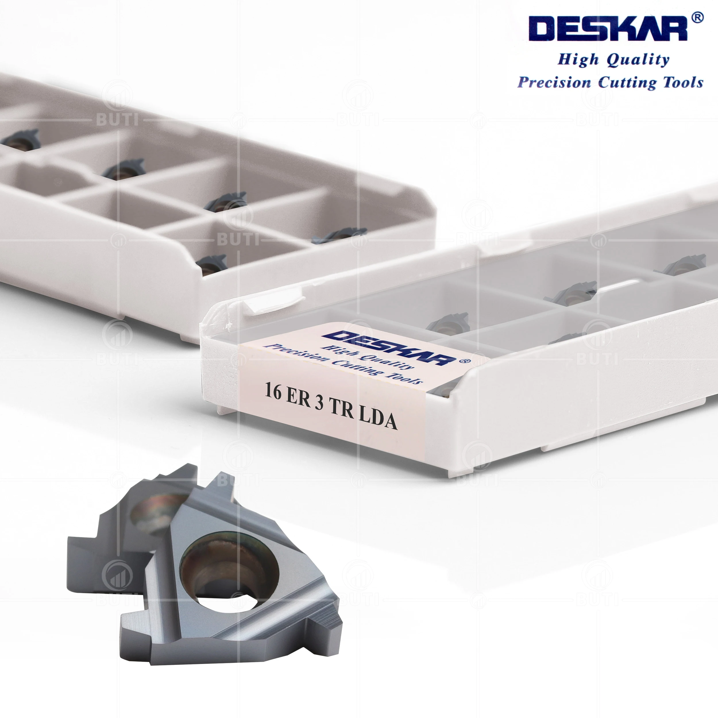 Imagem -02 - Deskar 100 Original 16er 16ir 1.5tr 2tr 2.5tr 3tr Lda Ferramentas de Torneamento Rosca Peças Carboneto Inserções Cnc Torno Cortador Corte