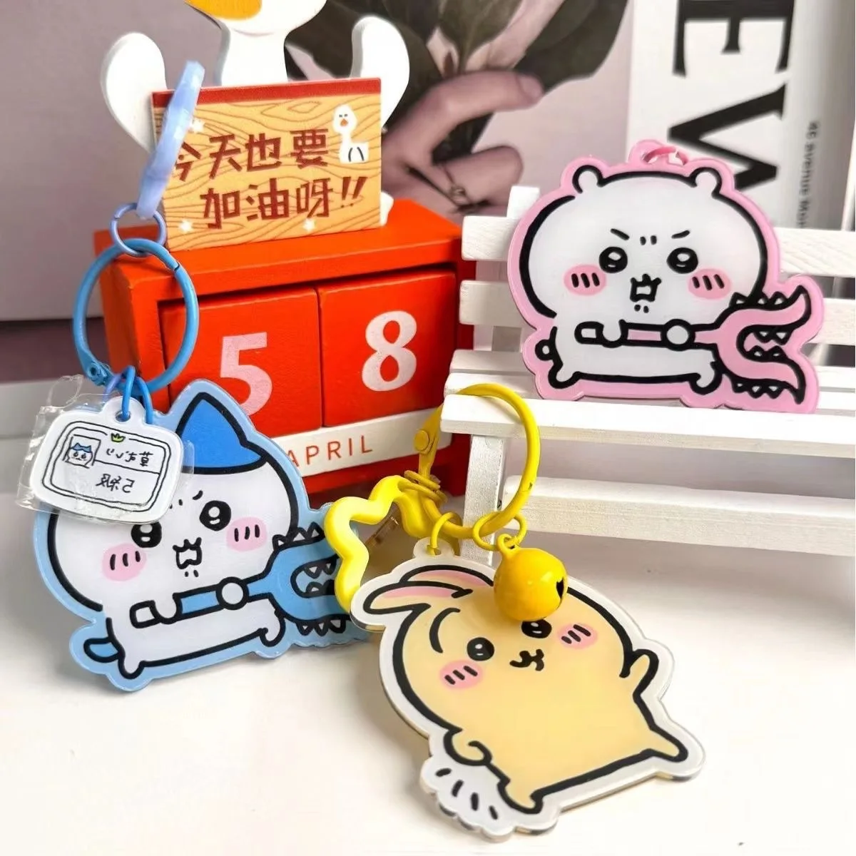 Kawaii Acrylic Pendant Keychain Stick Candy Pendant Keychains Bag Ornament Accessories Keychain