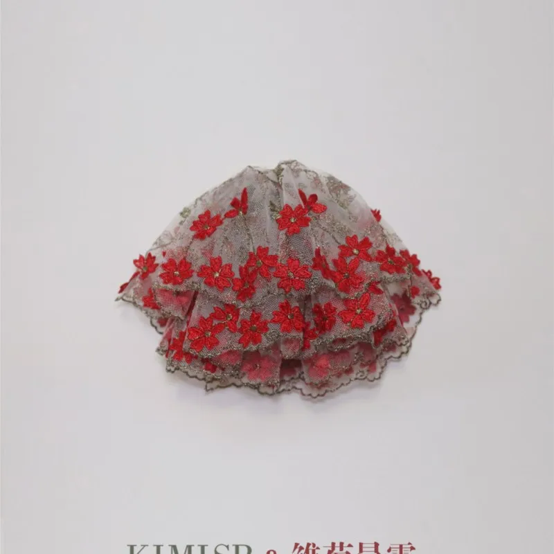 Handmade Special-Interest Design Lolita Style · Heavy Industry Three-Dimensional Embroidery Double Layer Hair Ring Accessories