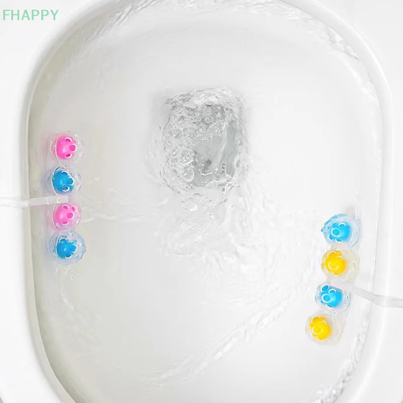 ที่ทำความสะอาดห้องน้ำลูกบอลสำหรับแขวน4กลิ่นอุปกรณ์ในห้องน้ำขจัดสิ่งปนเปื้อนในปัสสาวะฟองน้ำสีฟ้าระงับกลิ่นกาย