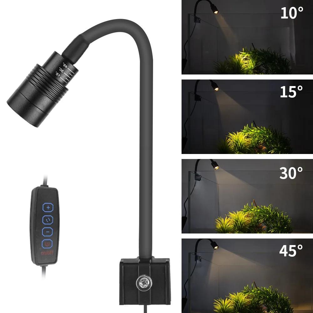 

Aquarium LED Lights Lighting Plants Grow Light Super Slim USB 3W Aquatic Plant Lighting Waterproof Clip-on Lamp for Fish Tank