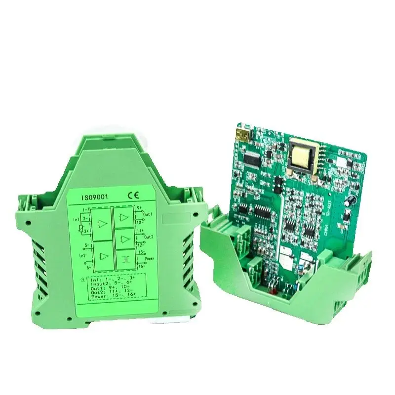 

Изолятор сигналов постоянного тока, модуль преобразования аналоговых сигналов 4-20 мА в 0-10 В, один вход и два выхода, один преобразователь и два распределителя.