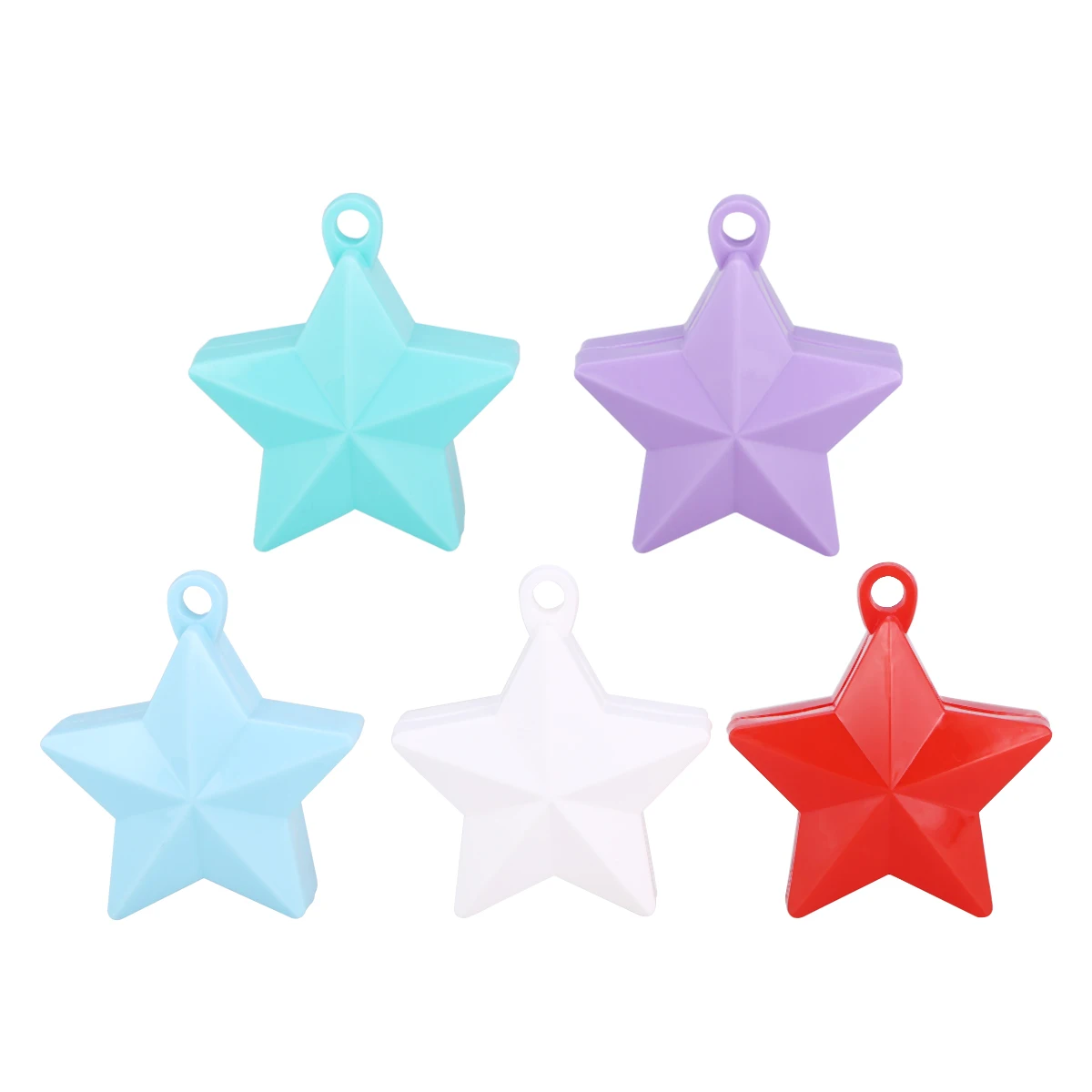 

5 Pcs Helium Balloon Weights Star Shaped Design for Birthday Parties Weddings Showers Balloon Accessories Decorations
