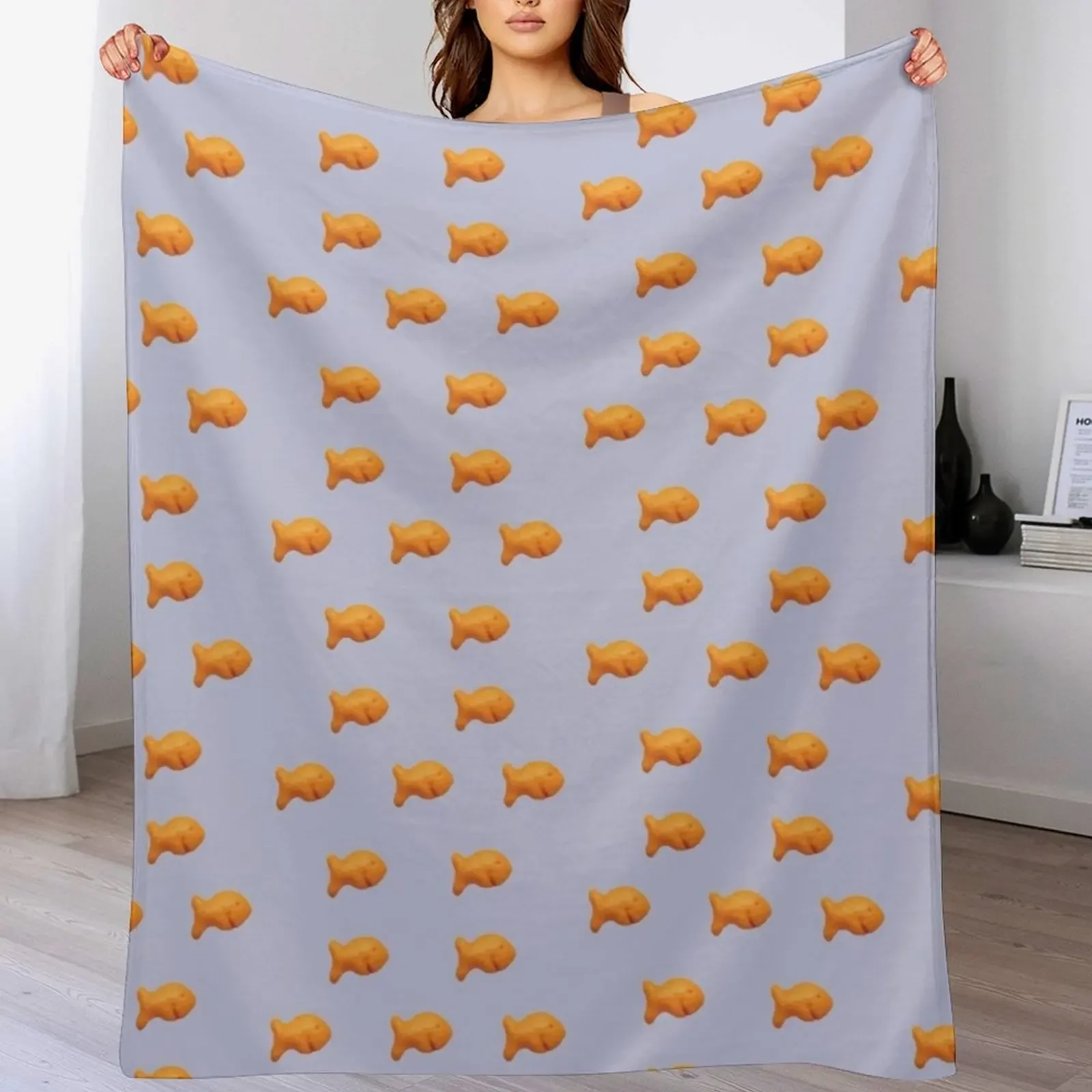 Goldfish Crackers Throw Blanket Flannels Nap Soft Big blankets ands Blankets