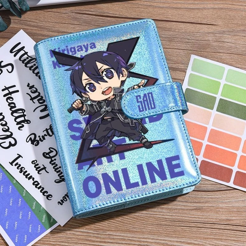 Sword Art Online Asuna Kirito anime cartoon laser notebook creative personalized student detachable planner stationery wholesale view 2