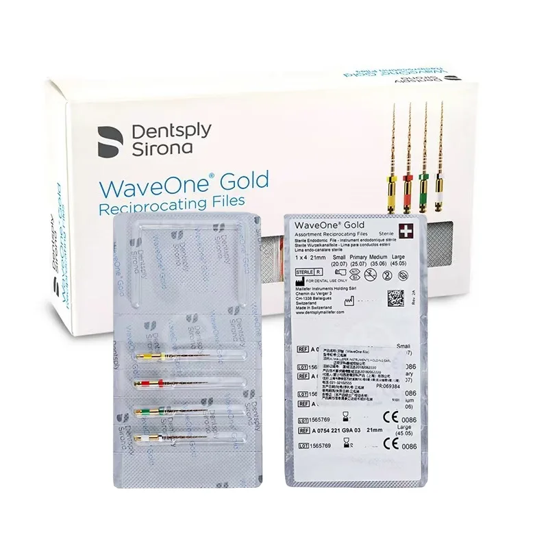 

4Pcs/Box Dentsply Wave One Gold Rotary Files Dental File Nickel Titanium Heat Activation Root Canal Endodontic Rotary Files tool