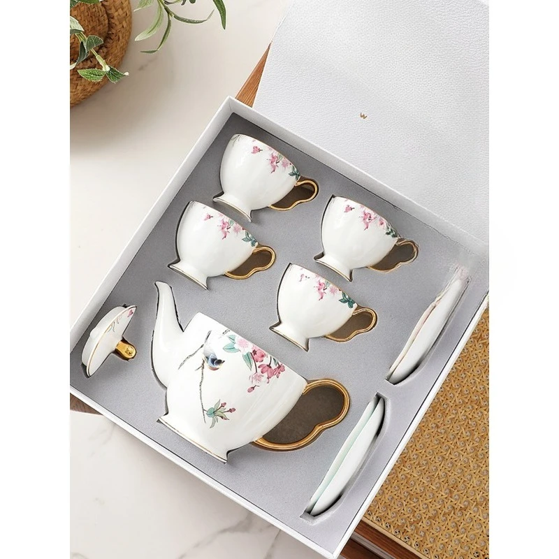 1 pot 4 cups saucer gift box coffee cup housewarming newlywed wedding