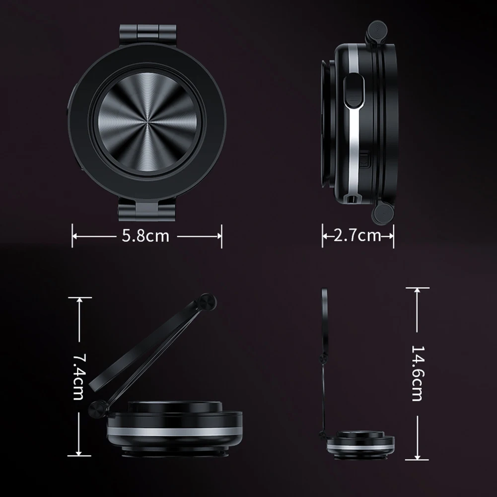 Кронштейн для навигационной подставки на присоске, складной на 360° °   Поворотный магнитный держатель для мобильного телефона без помощи рук, регулируемый для Magsafe iPhone