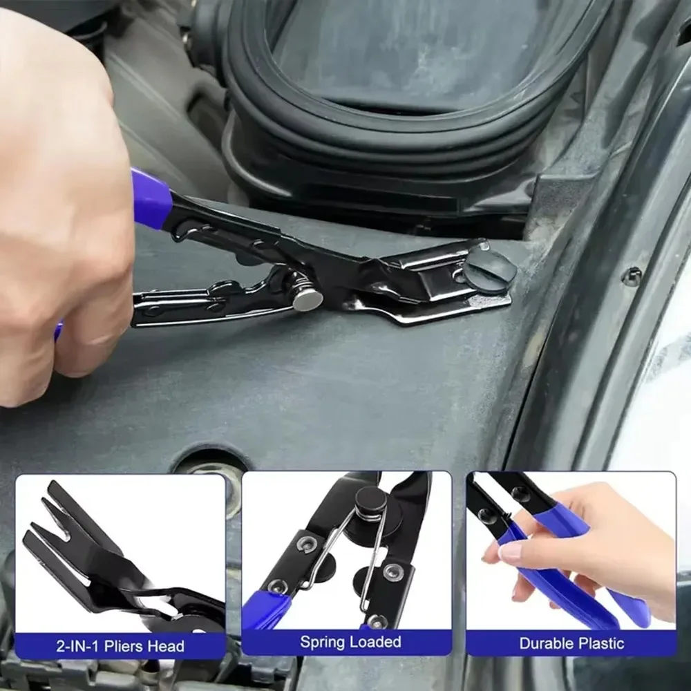 Spring Loaded Clip Extractor Auto Fastener Removal Pliers Used For Car Dashboard Interior Trim Disassembly Work
