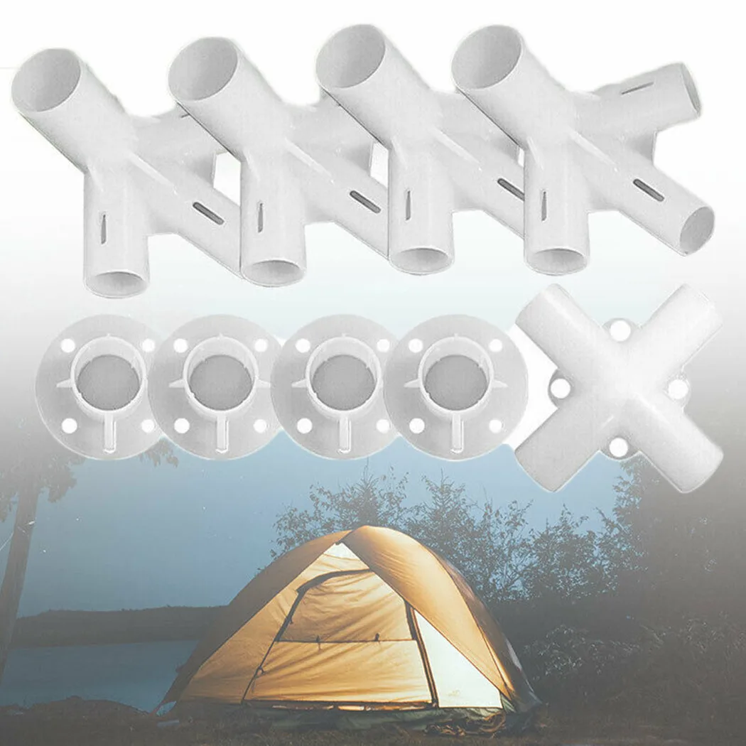 

9pcs Awning Connector Accessories Outdoor Camping Tent Root Connector 3*3m Plastic Connection Pavilion Garden Canopy Connector