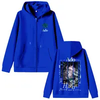 Ado World Tour 2025 Hibana Zipper Hoodie Men Women Fashion Japanese Style Zip Up Jacket Unisex Casual Vintage Zip Up Sweatshirt - Image 4