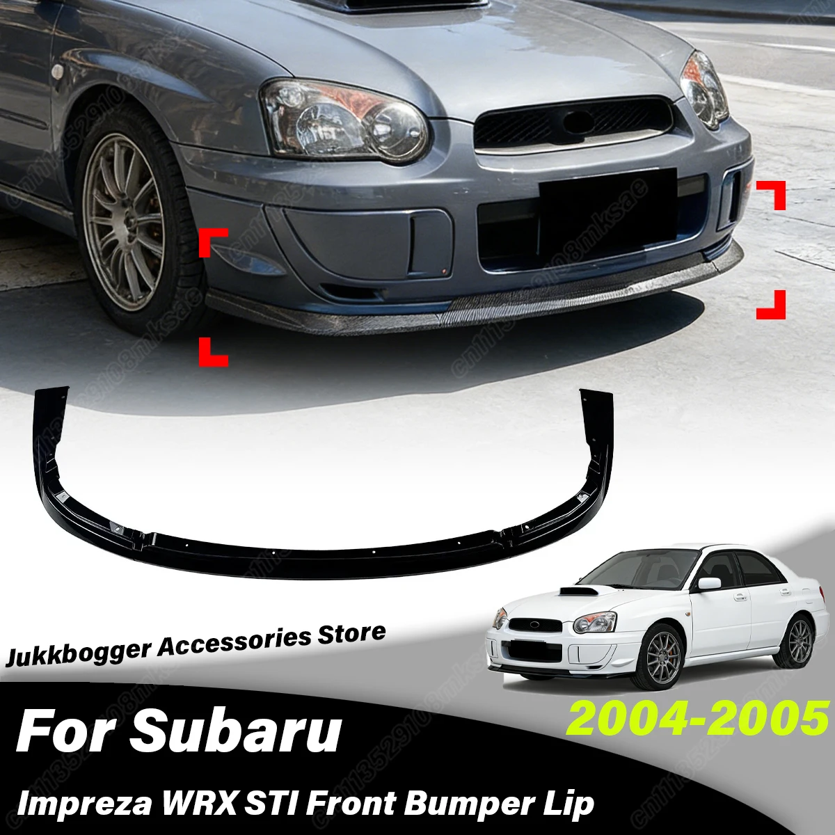 

Для Subaru Impreza WRX STI 2004-2005: Накладка-сплиттер на передний бампер, внешние декоративные аксессуары для тюнинга