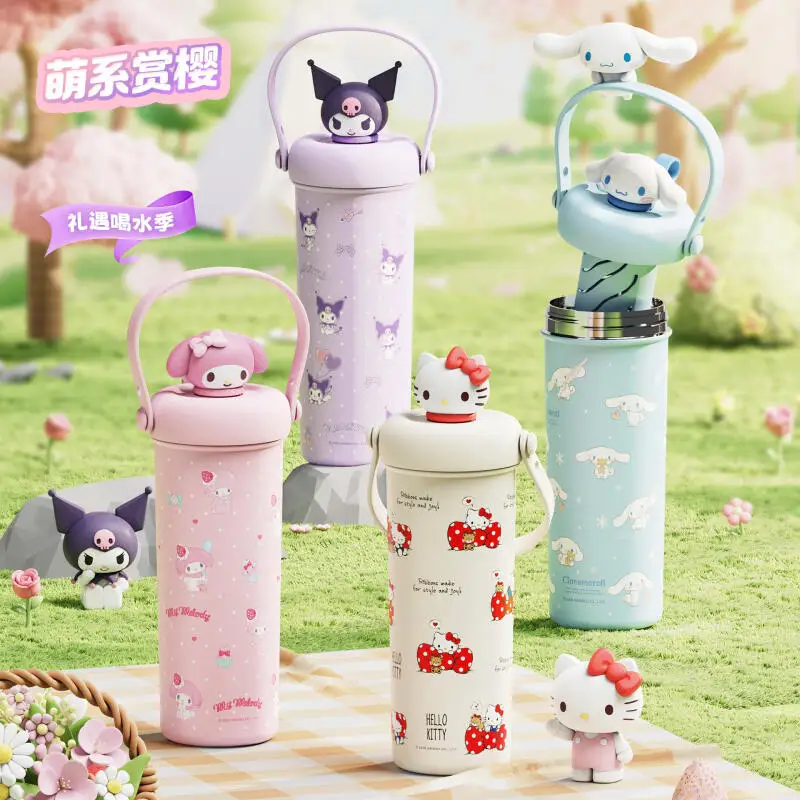 

Kawaii Hellokitty Large Capacity Thermos Mug Cute Cartoon Water Bottle Portable Insulated Cup Perfect Gift for Girls Daily Use
