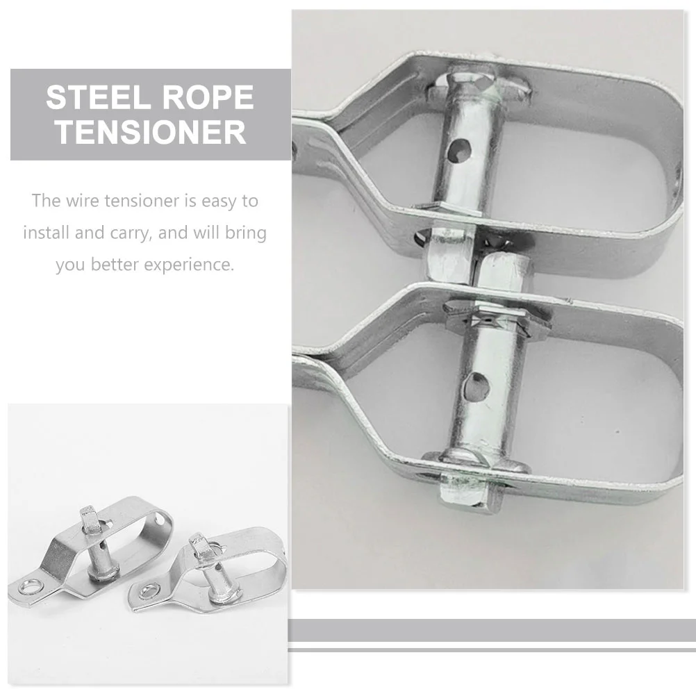 6 Pcs Fence Wire Lock Rope Tension Steel Tensioner Tightener Fasten Fencing Line A3 Casting Metal Heavy Duty