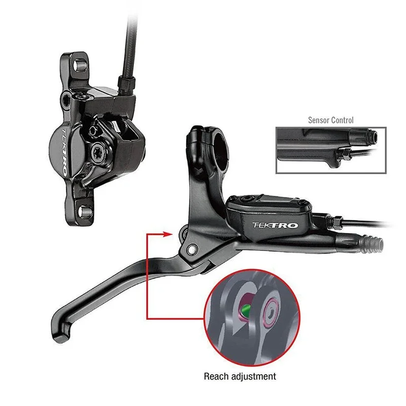 HD-E350 Electric Bicycle Hydraulic Disc Brake Set 1100/1800mm E-Bike Scooter Power Control Power Off Disc Brake