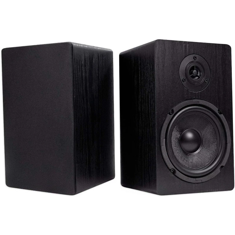 

Pair RockShelf 64B V2 400W Black 6.5" Bookshelf Speakers, 4 Ohm, Kevlar Woofers, Silk Dome Tweeter, Wall-Mountable,