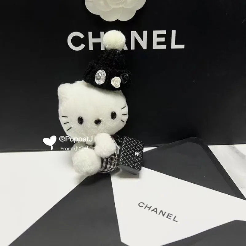 سانريو كارتون مرحبا كيتي المفاتيح قلادة حقيبة الظهر اليومية شخصية الأزياء القطيفة دمية Kawaii الأطفال مهرجان هدية #2