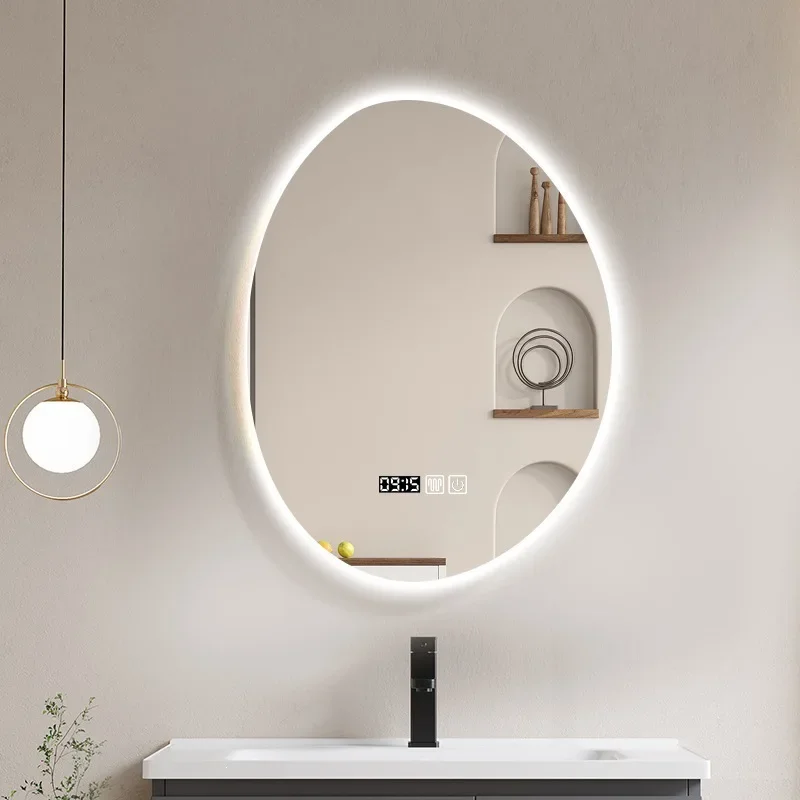DSA irregular luminous special-shaped smart bathroom mirror,  hand washing, wall hanging with light luminous mirror