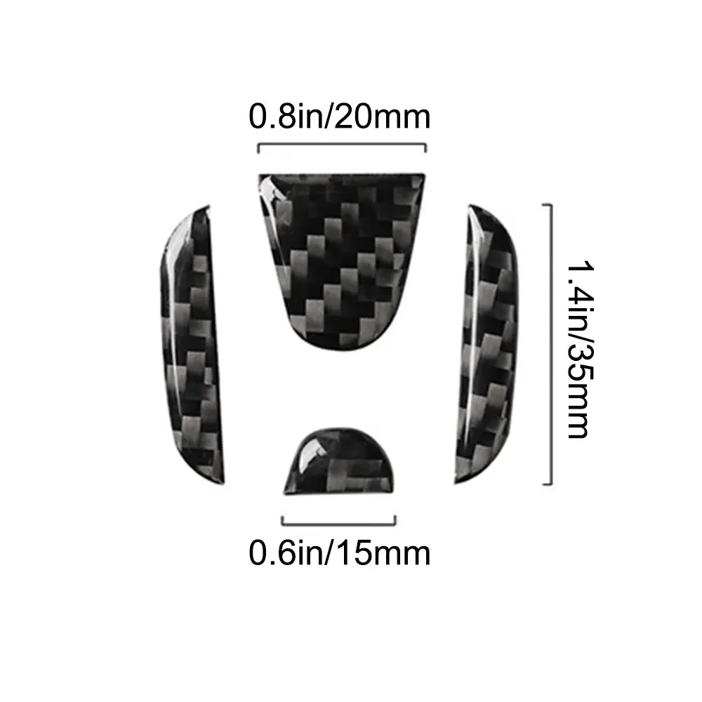 Kohlefaser-Aufkleber für Honda Civic Auto-Innenraum DIO CR-V Fit CR-V Accord Odyssey Auto-Lenkrad Logo Schutzdekoration – Detail 4
