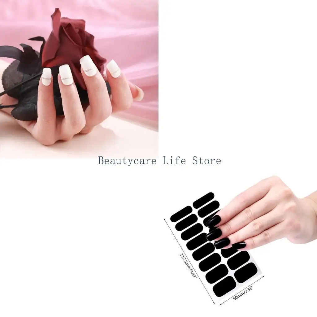 

652C 16 полосок лака для ногтей, наклейки для ногтей, полоски для ногтей, наклейки для ногтей, блестящие обертывания для ногтей