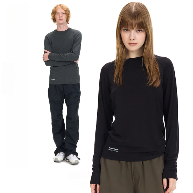 

Women'S Black Long Sleeve T-Shirt For Autumn & Winter, Temperature Control, Breathable, UV Protection, Quick Dry & Anti-Odor