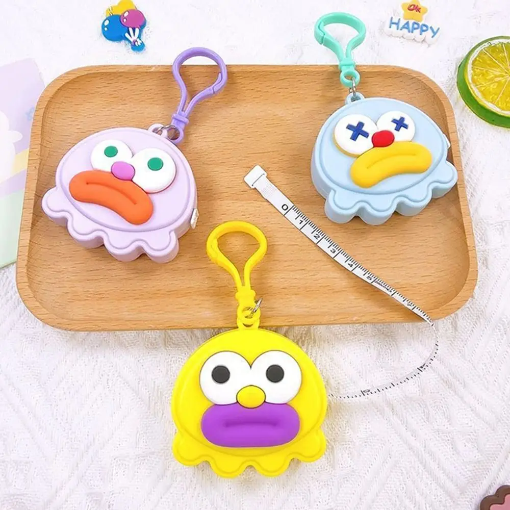 2M Length Cat Paw Ruler Big Mouth Design Soft Leather Soft Leather Ruler One Click Rebound Clothing Tailor Ruler Office Use