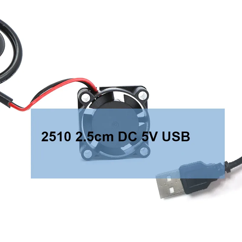 2510 2.5cm DC 5V USB Fan Case Cooler 25mm Brushless Cooling Fans For Raspberry Radiator Ventilation Oil Bearing PC Computer A7