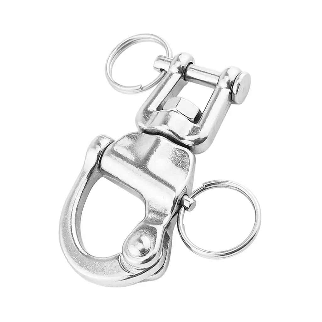 Swivel Eye Snap Shackle Anchor Rigging 316 Stainless Steel Quick Release Eye Bail for Marine/Boat/Sailing/Yacht