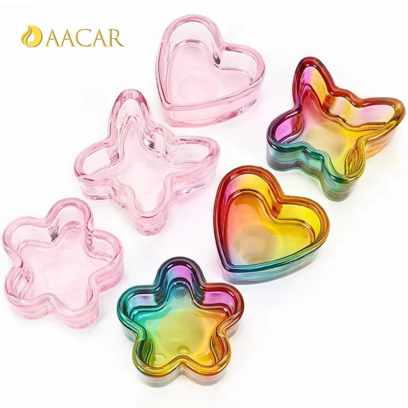 Crystal Glass Acrylic Powder Liquid Nail Cup Colorful Pen Washer Cup Bowl Cup Holder Equipment Nail Art Tools Without Cover