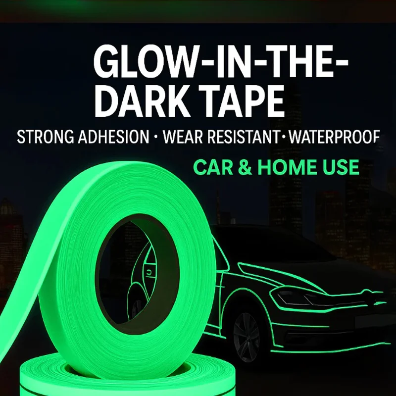 Self-adhesive Luminous Tape Night Vision Glow Stickers DIY Home Decoration Warning Fluorescent Safety Tapes for Party
