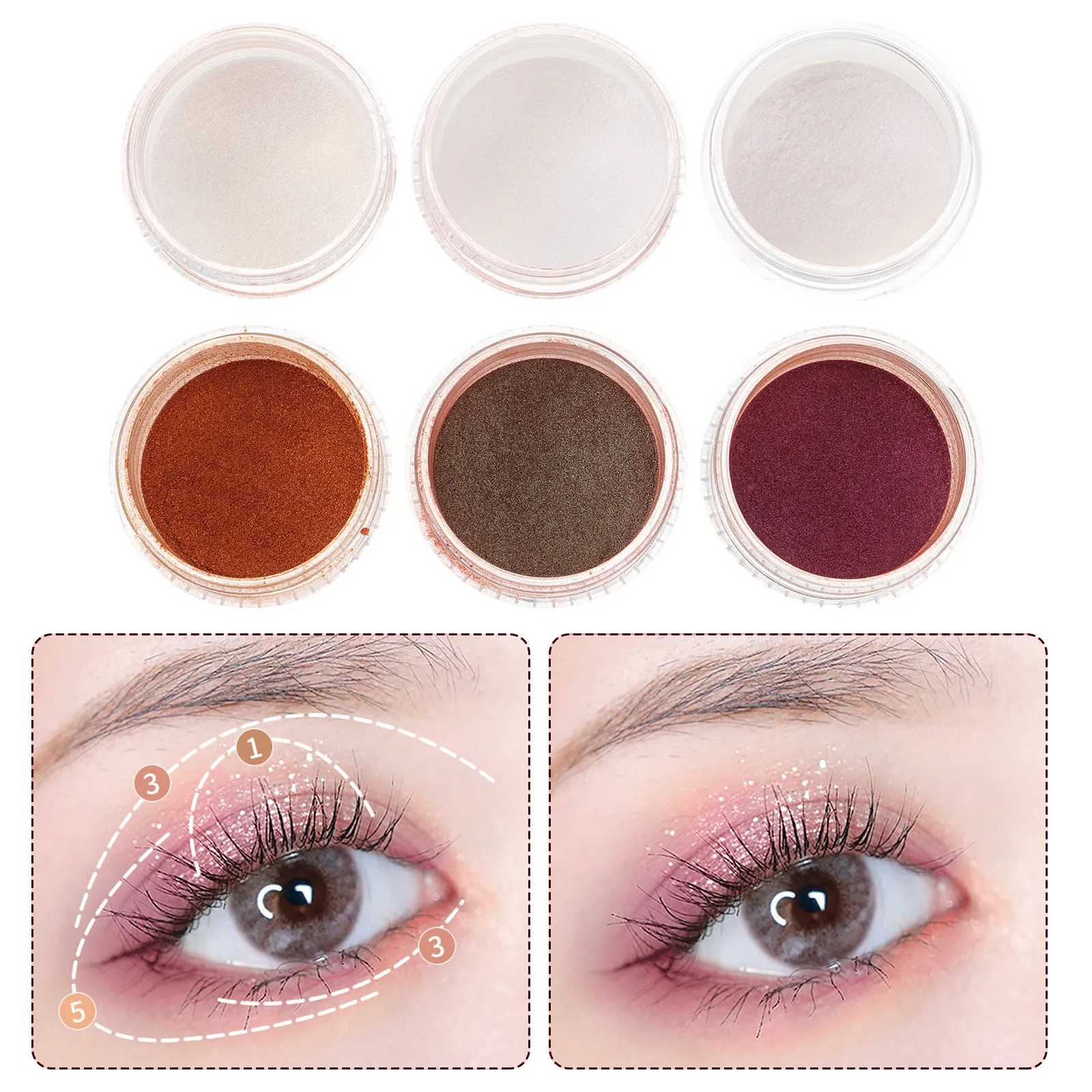 

6 цветов перламутрового пигментного порошка с эффектом смены цвета для нейл-арта, эпоксидных изделий, мыла, DIY проектов, добавка для блестящего покрытия