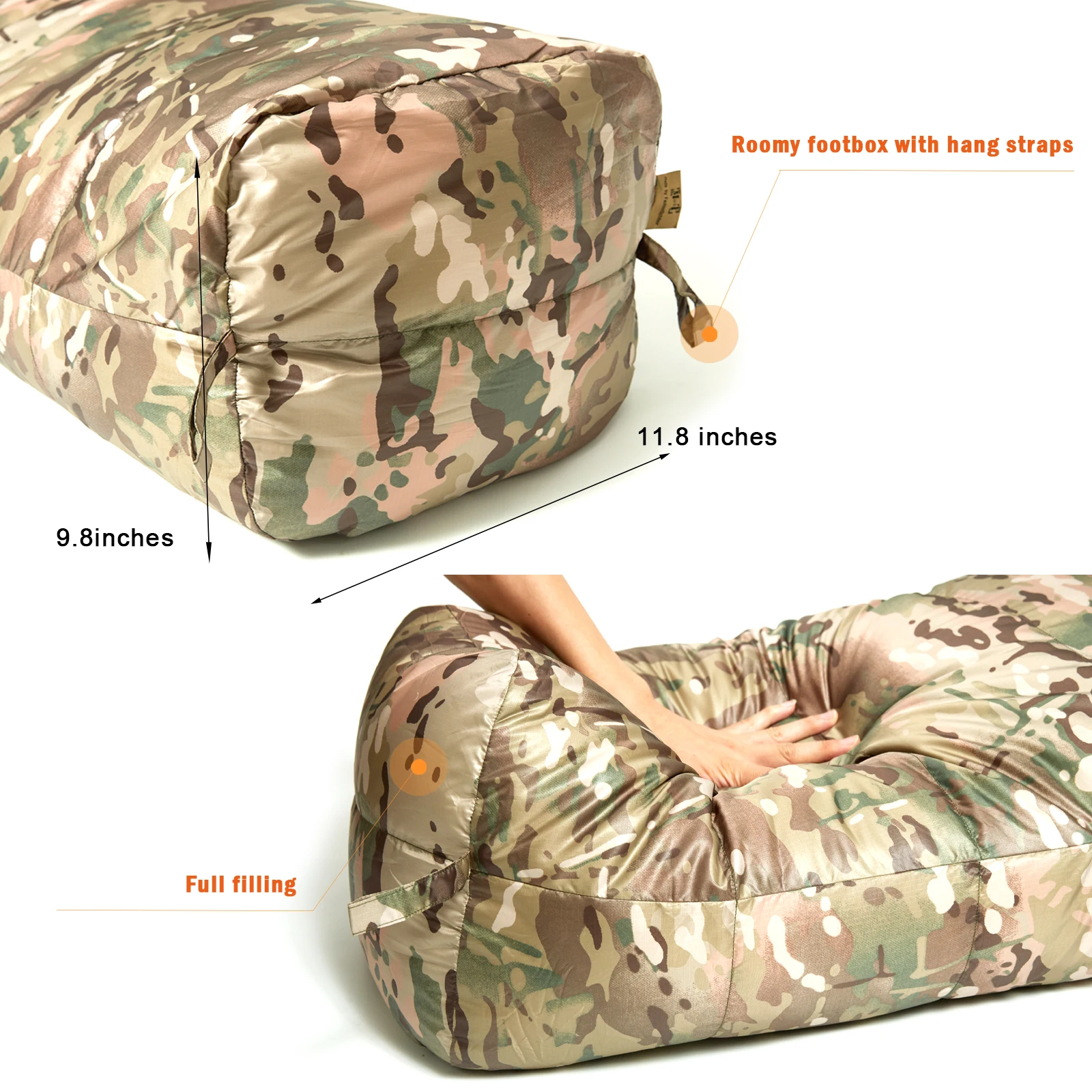 Akmax.cn Tactical Goose Down Mummy Sleeping Bag -Ultra-Light, Compressible，Cold Weather Outdoor Gear, Waterproof -25℃