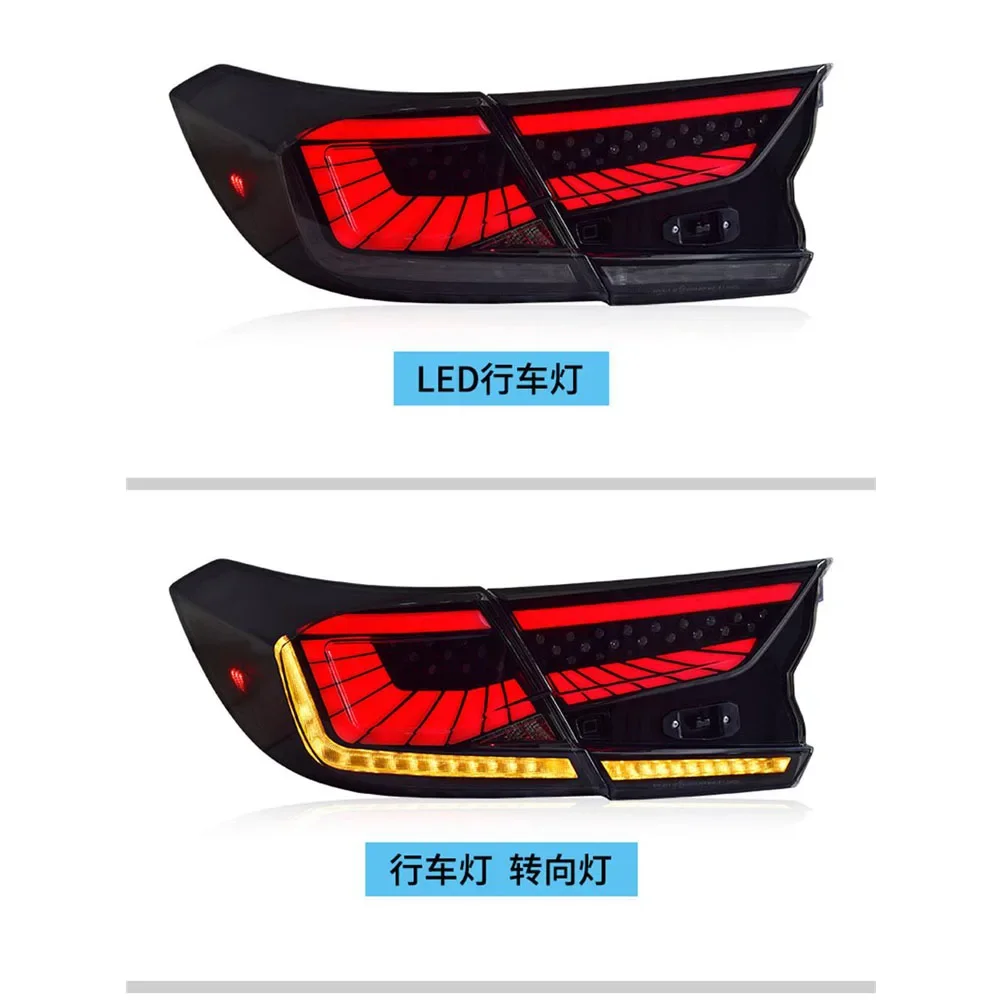 For Honda 10th  Accord Generation 2018-2021 Tail Light Modification RGB Colourful Dynamic Running Water Turning LED Assemb