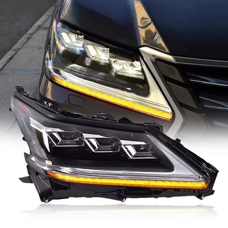 Car Accessories Headlights For Lexus LX570 16-20 Headlights Assembly Modified LED Day Running Lights Water Turn Signal