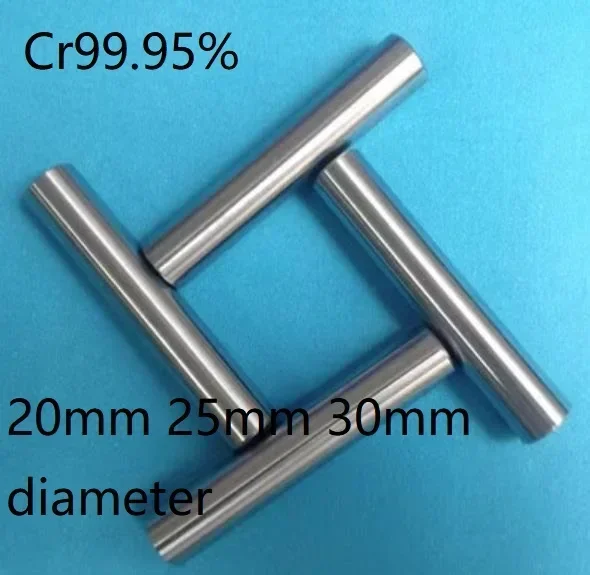 Pure Chromium Rod 20mm/25mm/30mm Diameter 99.95% Cr Bar Chrome Stick Target Materials for Industrial Use