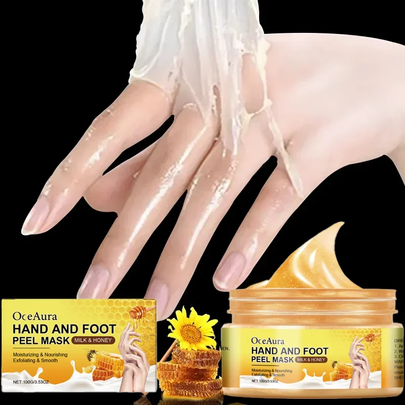 Mascarilla exfoliante hidratante para manos y pies, cuidado diario, mascarilla para manos y pies, limpieza de queratina, hidratante, piel tierna y suave