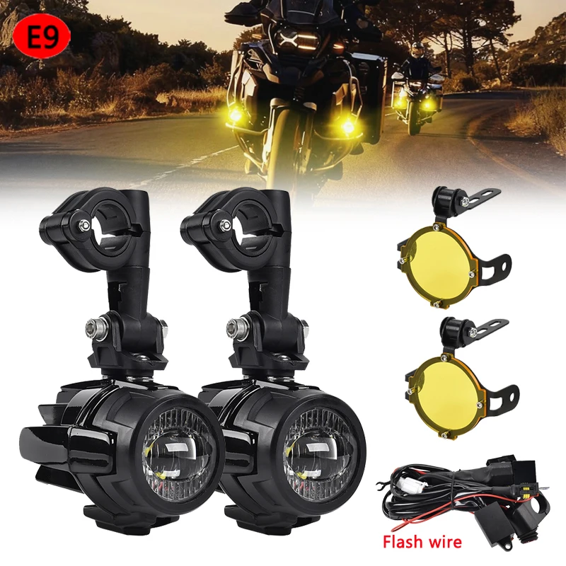 Feux antibrouillard pour motos, Flash stroboscopique, jaune et blanc, projecteur, feu de conduite pour YAMAHA Tenere 700 T700 XTZ 700