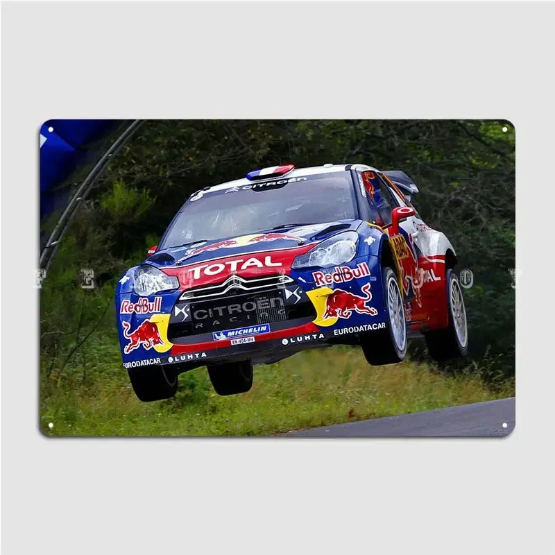 Sebastian Loeb Jumping Poster Metal Plaque Wall Decor Cinema Garage Printing Living Room Tin Sign Poster