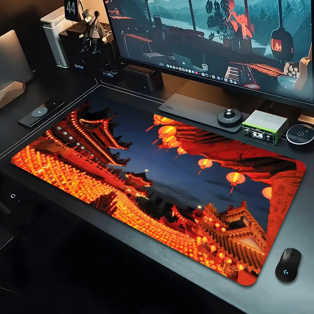 Chinese style home Mouse Pad Gamer Mousepad Baby Bear Mouse Pad Large Mouse Mat Natural Rubber Desk Rug PC Desk Mats Design