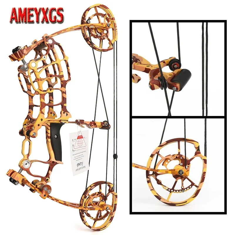 

30-70lbs Archery Compound Bow Shoot Steel Ball Bow Dual Purpose Bow Let off 80% for Right Hand Outdoor Shooting Hunting